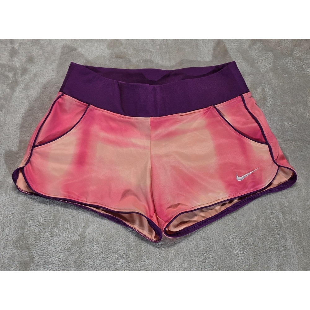 Nike Tempo Dri Fit Shorts Womens XS Pink Tie Dye Running Athletic
